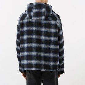 Checked Hooded Overshirt