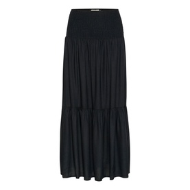 Maxi Mid-Rise Tiered Skirt