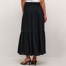 Maxi Mid-Rise Tiered Skirt