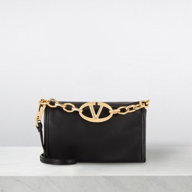 V-Logo Chain Mini Clutch