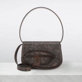 D Logo Marble Shoulder Bag