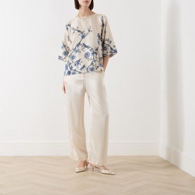 Filippo Floral Silk Blouse