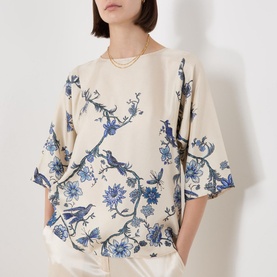 Filippo Floral Silk Blouse