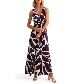 Palmer Leaf Flared Dress