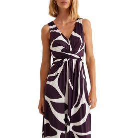 Palmer Leaf Flared Dress
