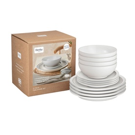 Cotton White 12-Piece Tableware Set 