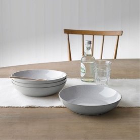 Dove Grey Set Of 4 Pasta Bowls 