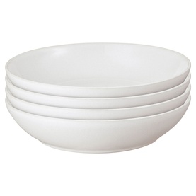 Cotton White Set Of 4 Pasta Bowls 