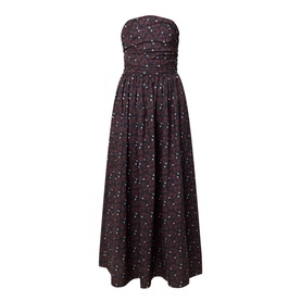 Strapless Printed Flared Dress