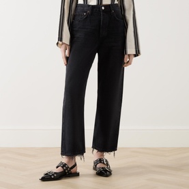 90s Mid-Rise Straight Leg Cropped Jeans