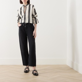 90s Mid-Rise Straight Leg Cropped Jeans