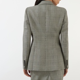 Single-Breasted Check Blazer