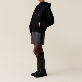 Half-Button Drawstring Hoodie