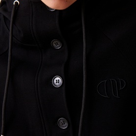 Half-Button Drawstring Hoodie