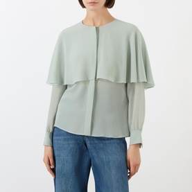 Silk Cape Blouse