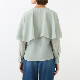Silk Cape Blouse