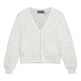 Lace Zip-Up Cardigan