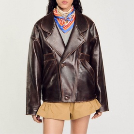 Oversized Leather Jacket