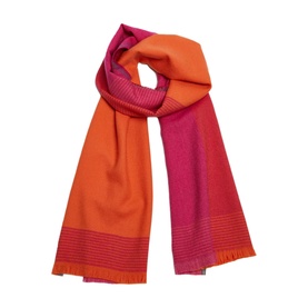 Orange & Pink Merino Wool Scarf