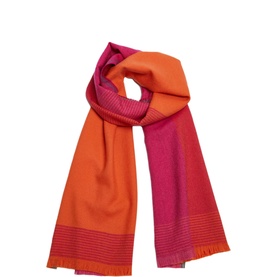 Orange & Pink Merino Wool Scarf