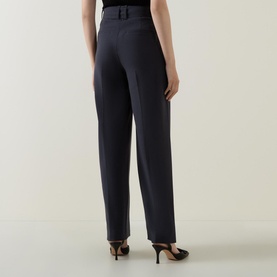 Belted High-Waist Trousers