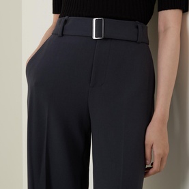 Belted High-Waist Trousers