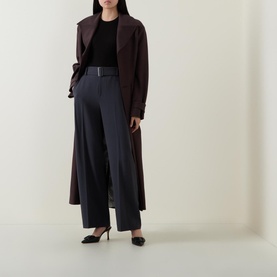 Belted High-Waist Trousers