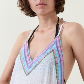 Embroidered Slip Dress
