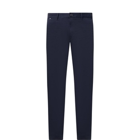 Boss Black Casual Crigan3-D Chinos in navy, zip-fly with button fastening, belt loops, four-pocket design and pressed creases