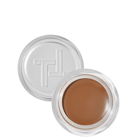 Trinny London Golden Glow Bronzer in Soala, a warm tan cream bronzer in a compact pot with silver lid