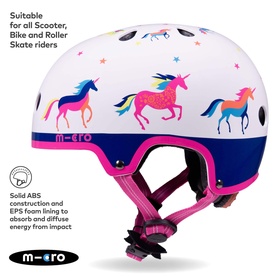 Micro Scooter Unicorn Printed Small Bike Helmet