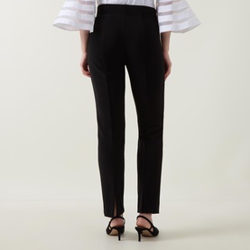 Mid-Rise Straight-Leg Trousers
