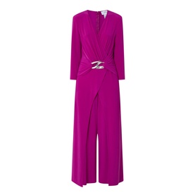 Ruched Belted Jumpsuit