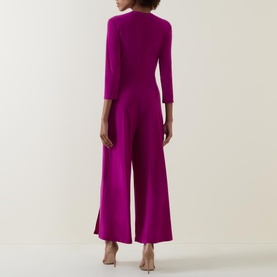Ruched Belted Jumpsuit