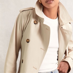 Azura Hooded Insert Trench Coat
