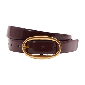 Drew Patent Leather Oval Buckle Belt