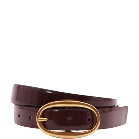 Drew Patent Leather Oval Buckle Belt