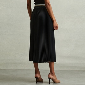 Iris Colour-Block Pleated Skirt