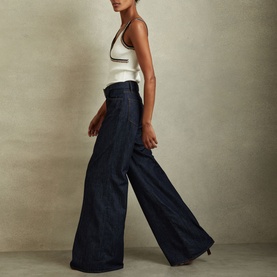 Luca Wide-Leg Belted Jeans