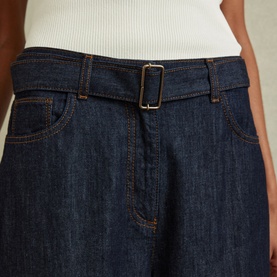 Luca Wide-Leg Belted Jeans