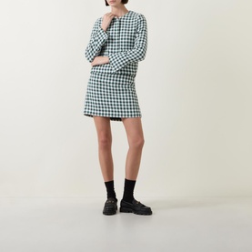 Theia Houndstooth Skirt