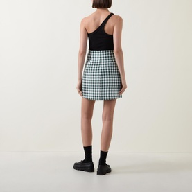 Theia Houndstooth Skirt