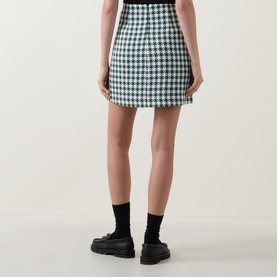 Theia Houndstooth Skirt