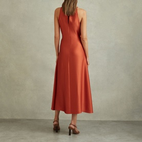 Micah Satin Draped Dress