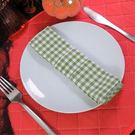 Four-Piece Gingham Cotton Napkin Set