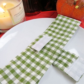 Four-Piece Gingham Cotton Napkin Set