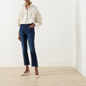 The Insider Cropped Step Frayed Bootcut Jeans