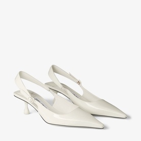 Amel 50 Leather Slingback Kitten Heels