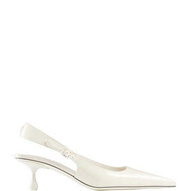 Amel 50 Leather Slingback Kitten Heels