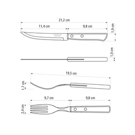 Churrasco Barbeque Cutlery 12-Piece Set